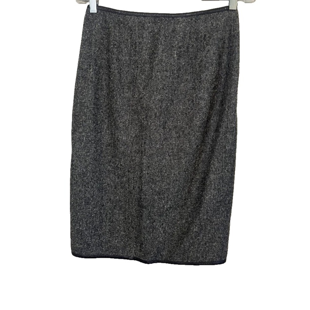Vintage Wool Pencil Skirt 4 Classic Tailored Preppy Neutral Tweed